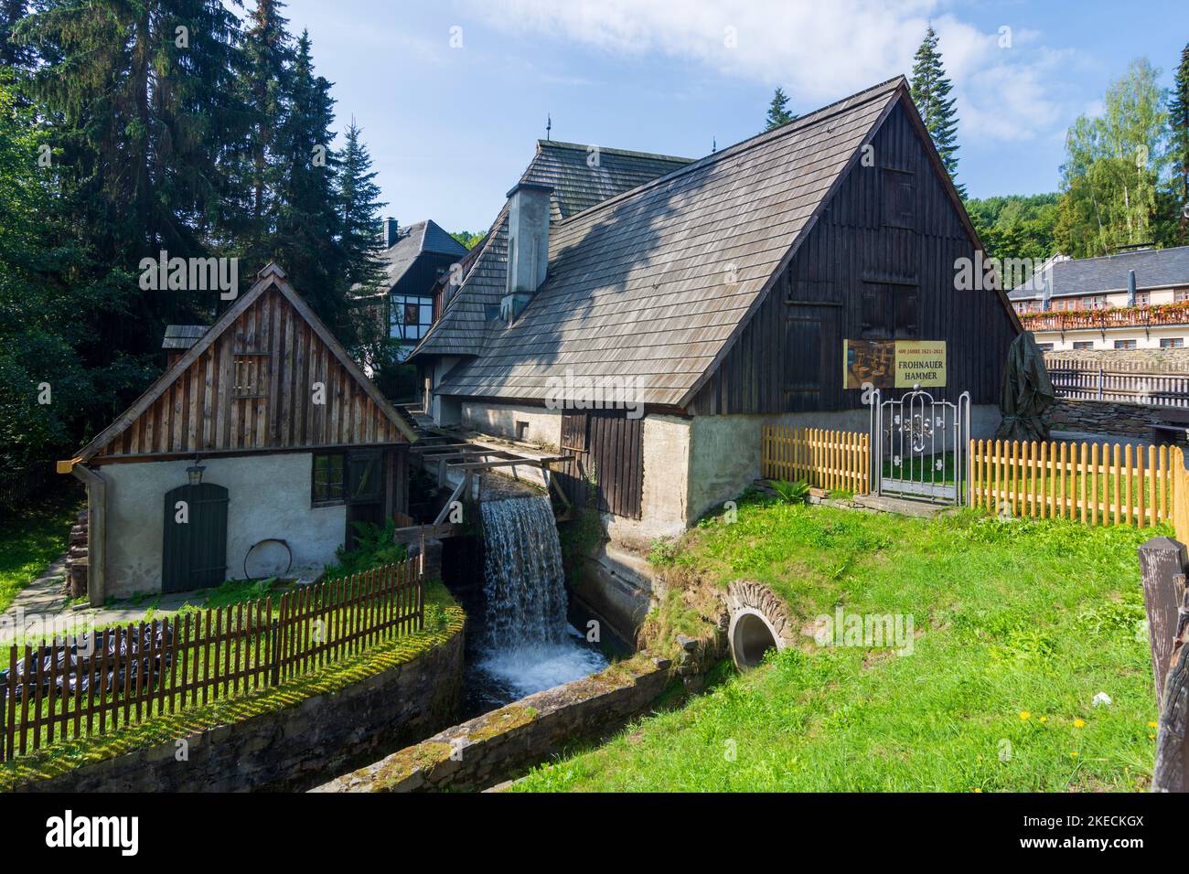 Annaberg-Buchholz, Frohnauer Hammer, historic hammer mill in Frohnau in Erzgebirge, Ore Mountains, Sachsen, Saxony, Germany Stock Photo