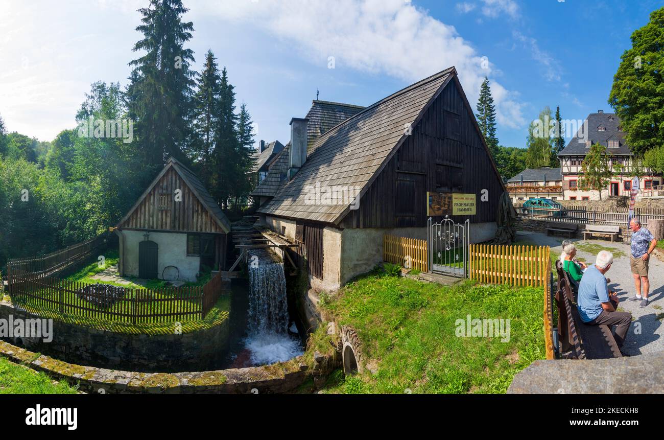 Annaberg-Buchholz, Frohnauer Hammer, historic hammer mill in Frohnau in Erzgebirge, Ore Mountains, Sachsen, Saxony, Germany Stock Photo
