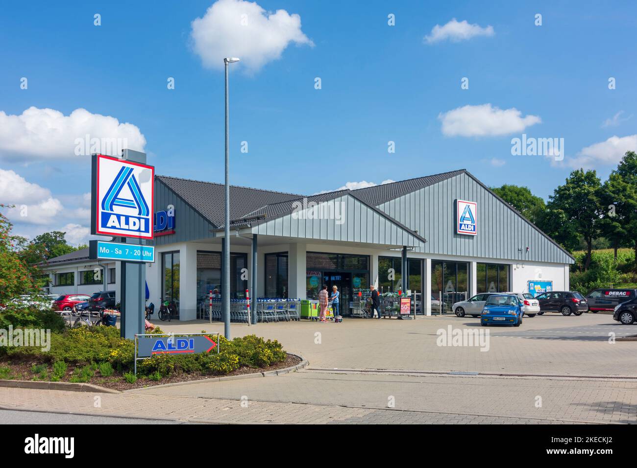 AnnabergBuchholz, Aldi Nord supermarket in Erzgebirge, Ore Mountains