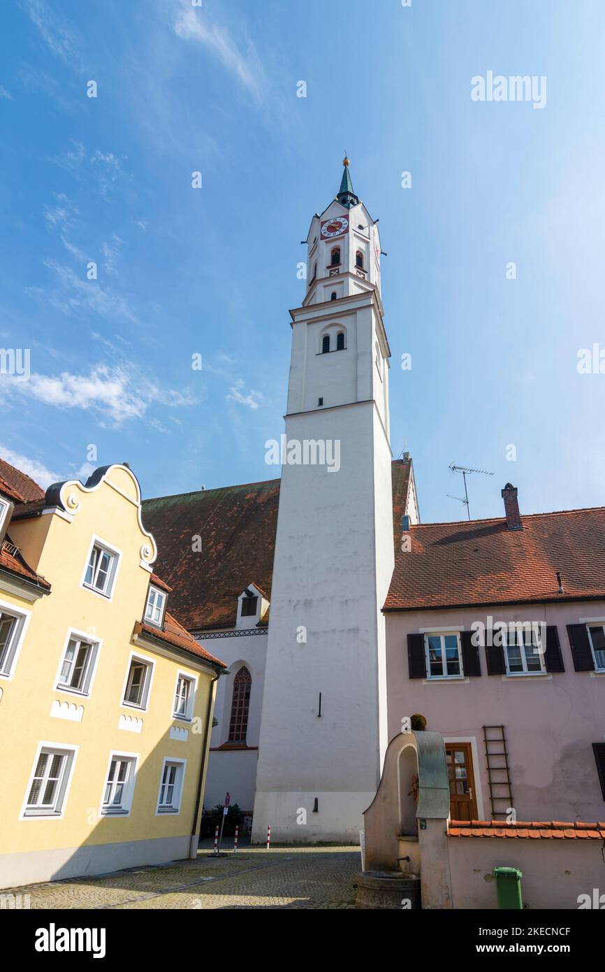 Schrobenhausen, church St. Jakob in Swabia, Bayern, Bavaria, Germany Stock Photo