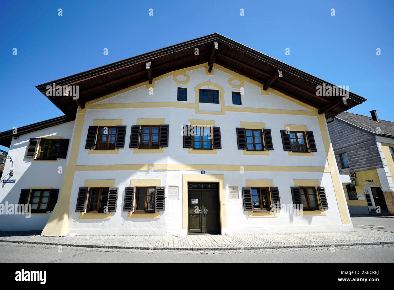 Germany, Bavaria, Upper Bavaria, Altötting County, Marktl am Inn, Birthplace of Pope Benedict XVI. Stock Photo