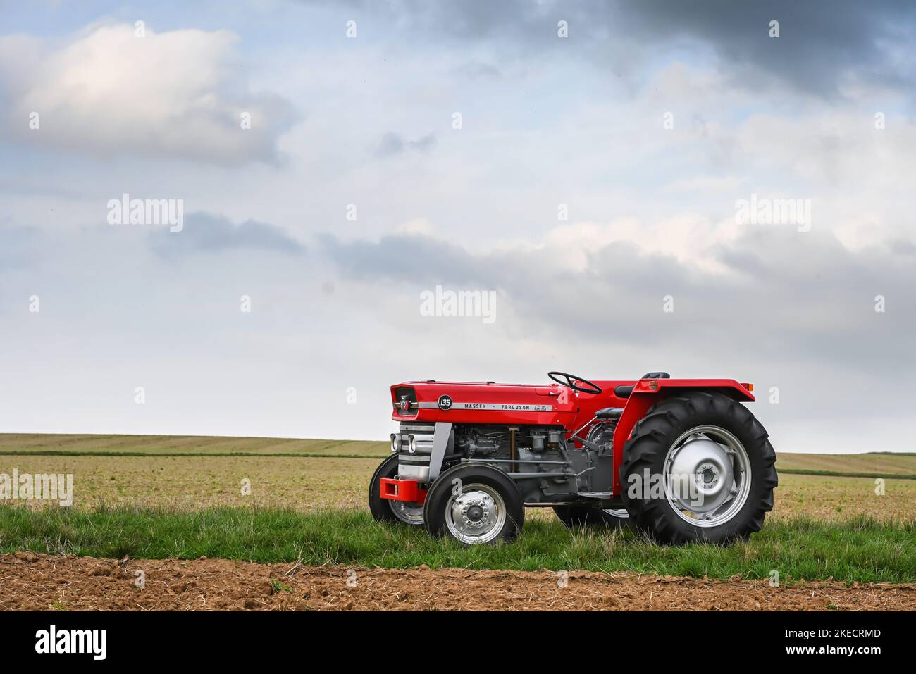 Otzberg, Hesse, Germany, Massey-Ferguson 135 tractor. Displacement 2500 cc, 33 hp. Year of manufacture 1966 Stock Photo