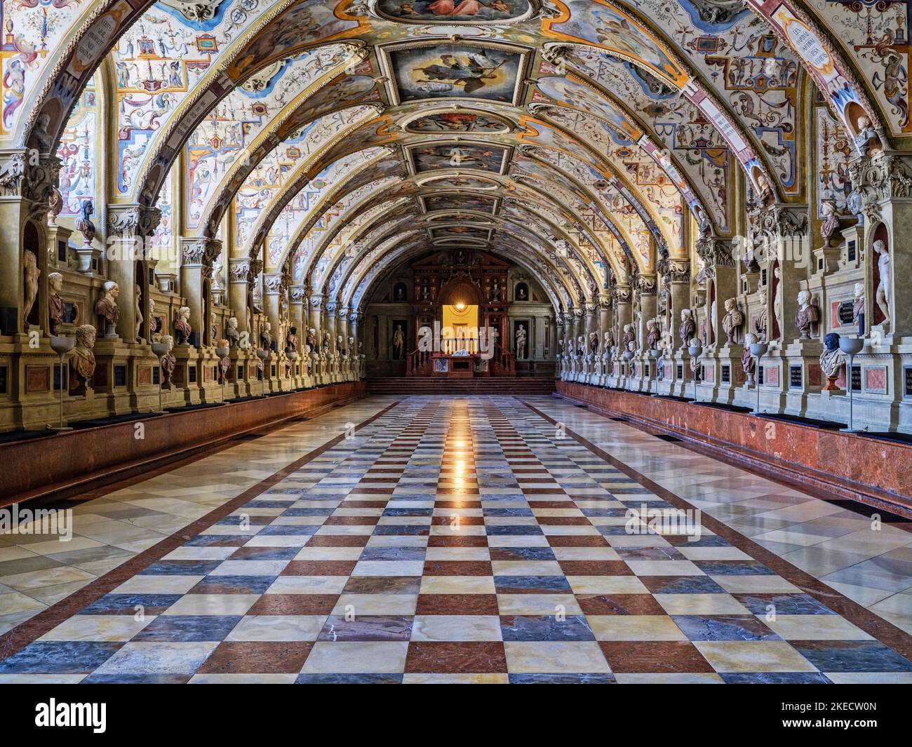 Antiquarium, largest Renaissance hall north of the Alps in the Munich Residence. Stock Photo