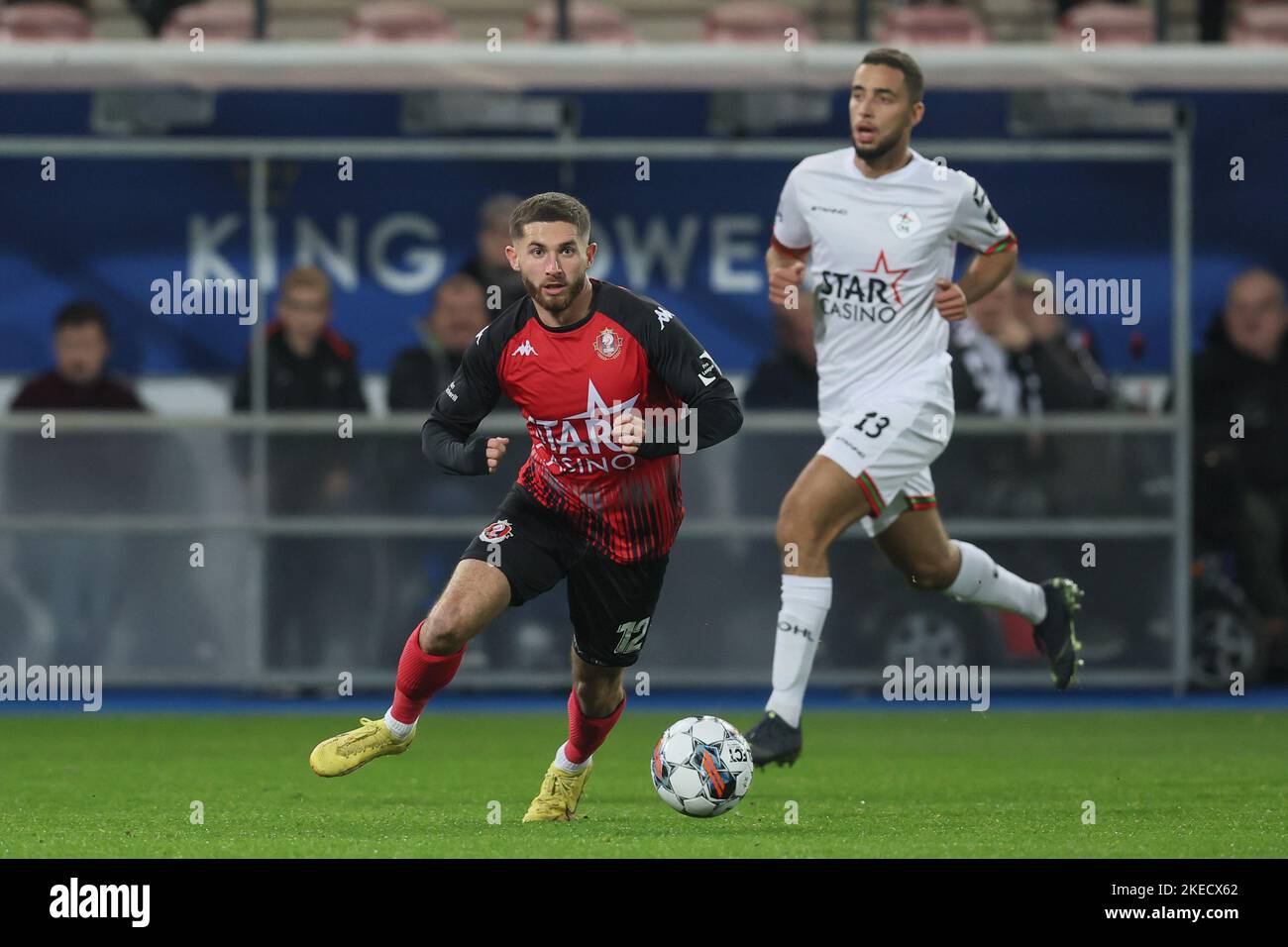 Seraing's Antoine Bernier pictured in action during a soccer match
