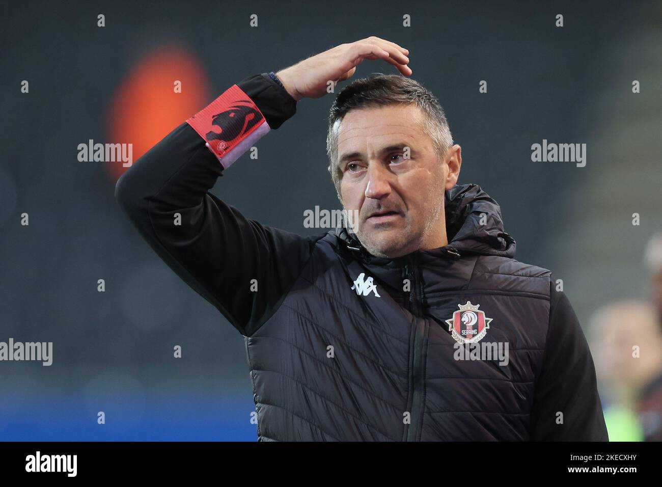 Seraing's assistant coach Jean Sebastien Legros pictured during a