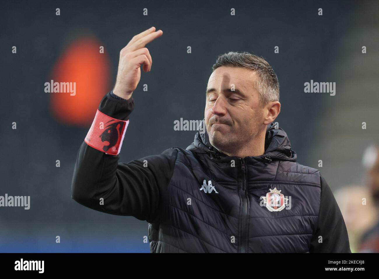 Seraing's assistant coach Jean Sebastien Legros pictured during a