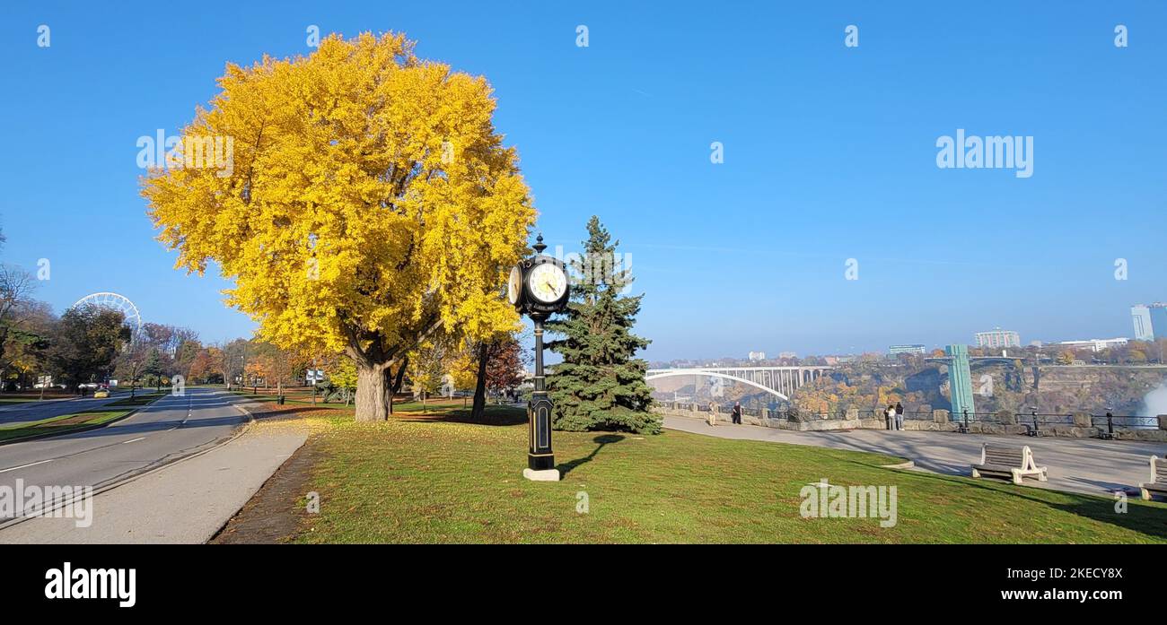 The Rotary Clock in Drumheller, Niagara Parkway, Alberta, Canada Stock