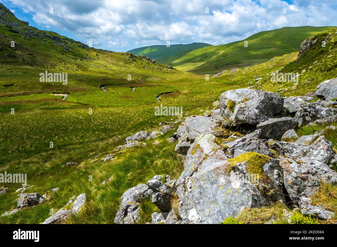 The Cambrian mountains of Mid Wales is a wild and remote area Stock