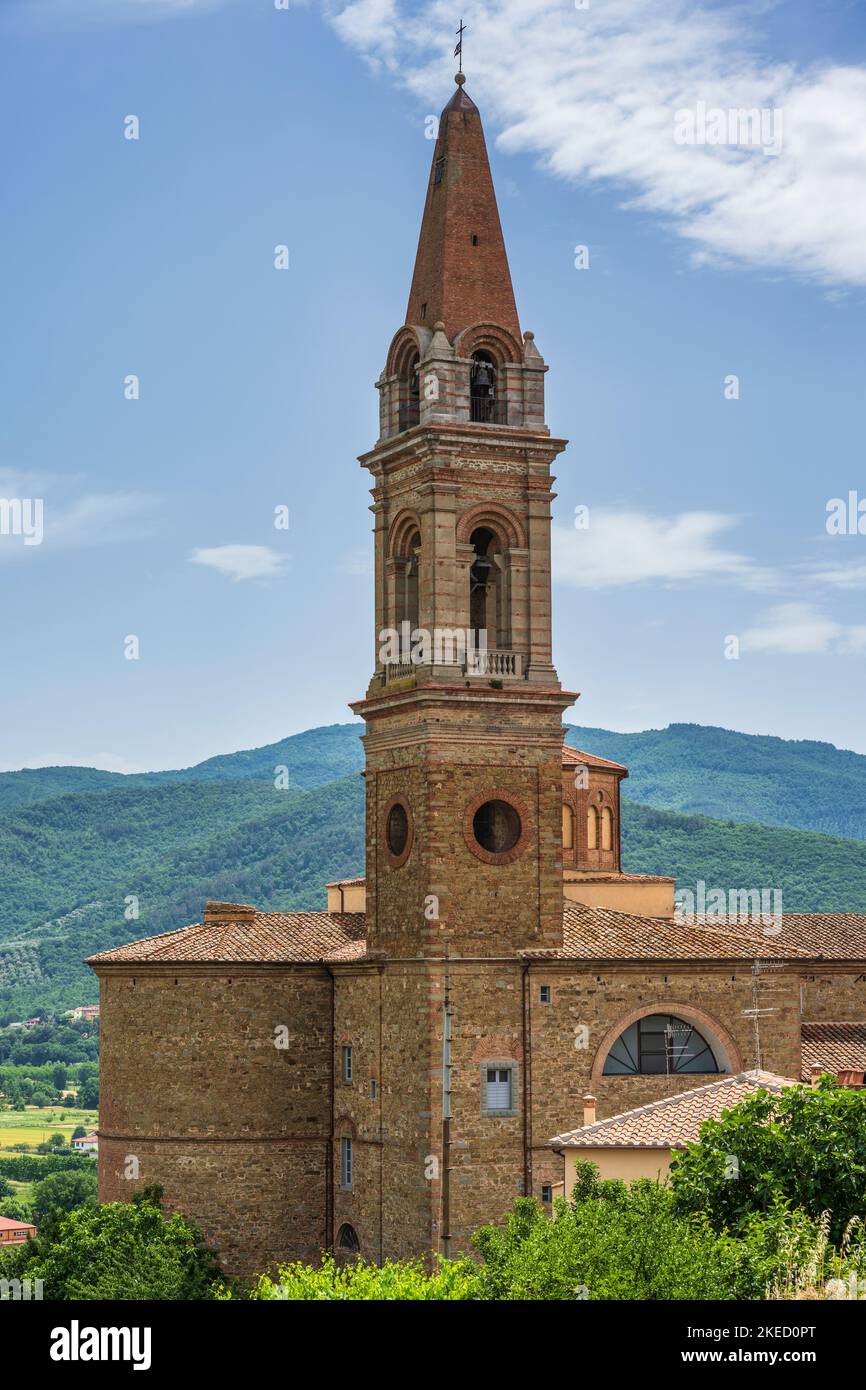 Collegiate church of San Giuliano in the medieval hilltop town of Castiglion Fiorentino in Tuscany, Italy Stock Photo