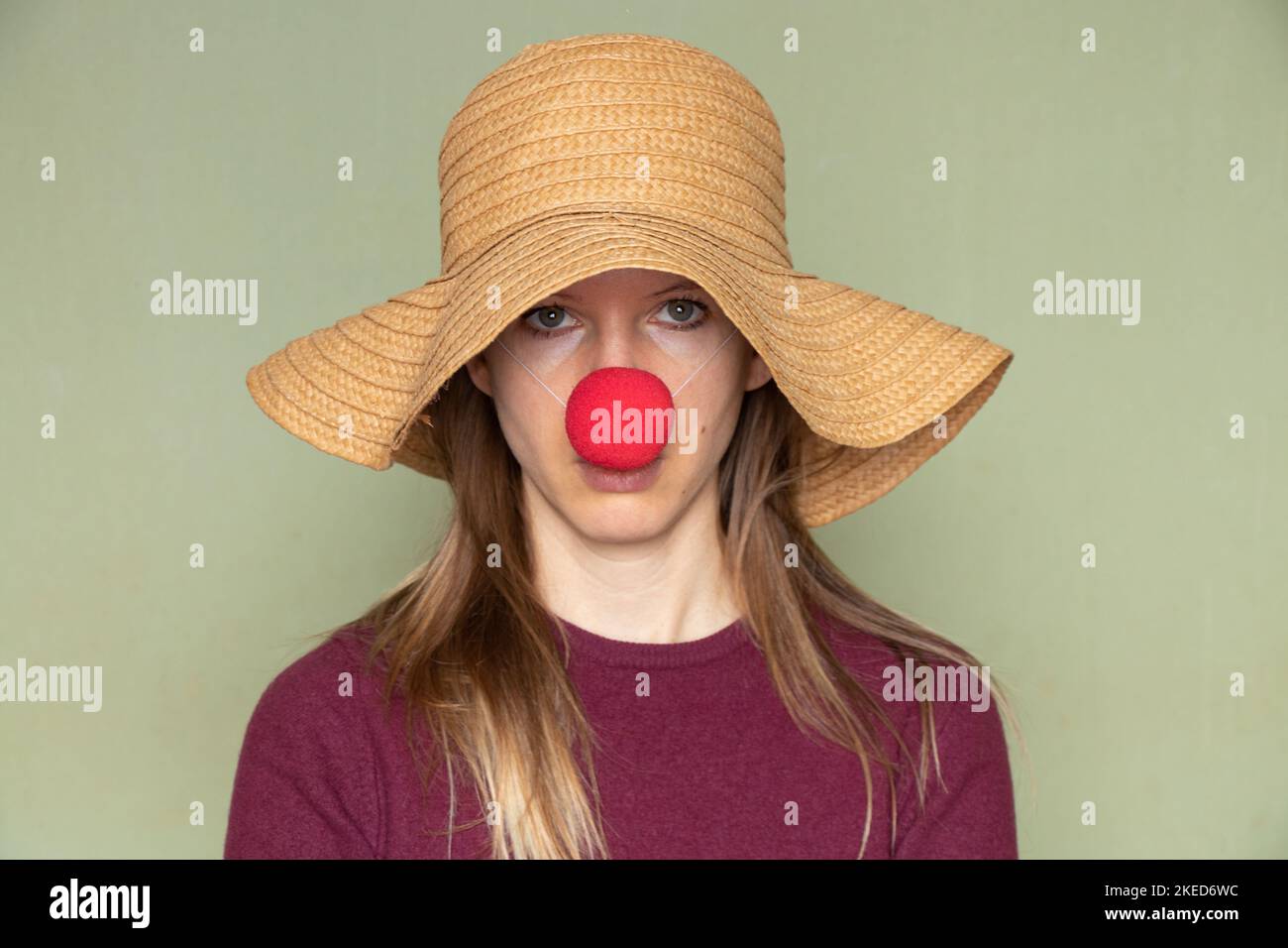Red clown nose isolated on hi-res stock photography and images - Alamy
