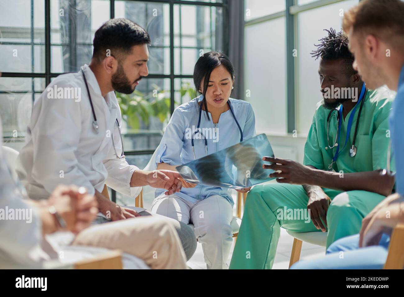 Group of Doctors and nurses Concept Teamwork in hospital for success work and trust in team Stock Photo