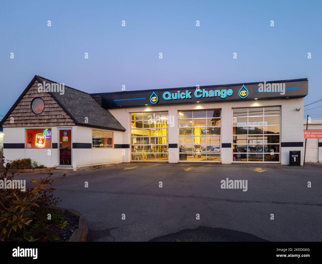 Yorkville, New York Oct 10, 2022 Wide Landscape Night View of Quick