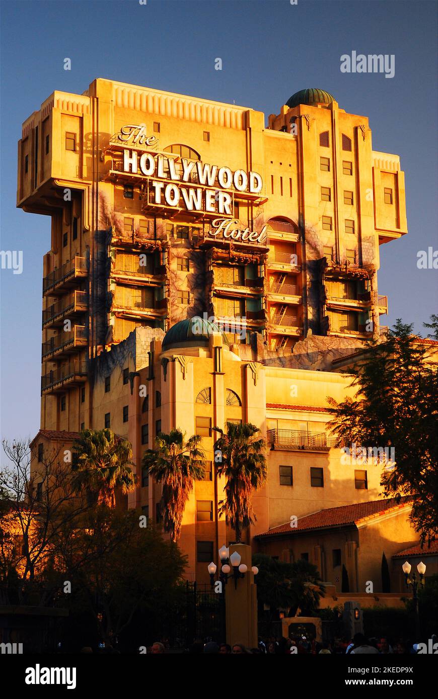 The Hollywood Tower Hotel was a popular drop ride in Disney's California Adventure was replaced and rethemed for the Guardians of the Galaxy Stock Photo
