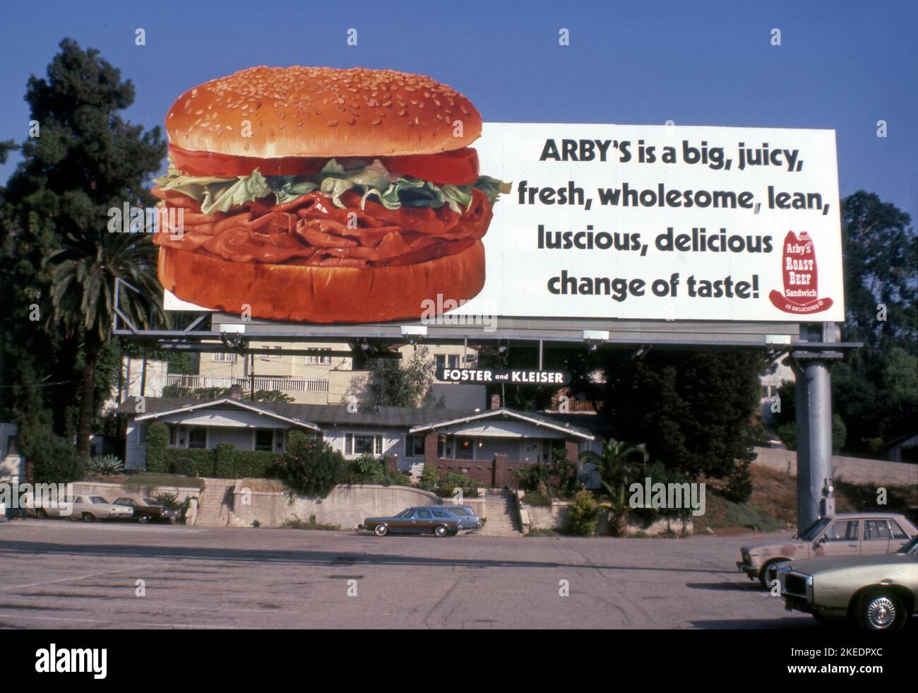 Arby's Roast Beef billboard in Hollywood, CA Stock Photo