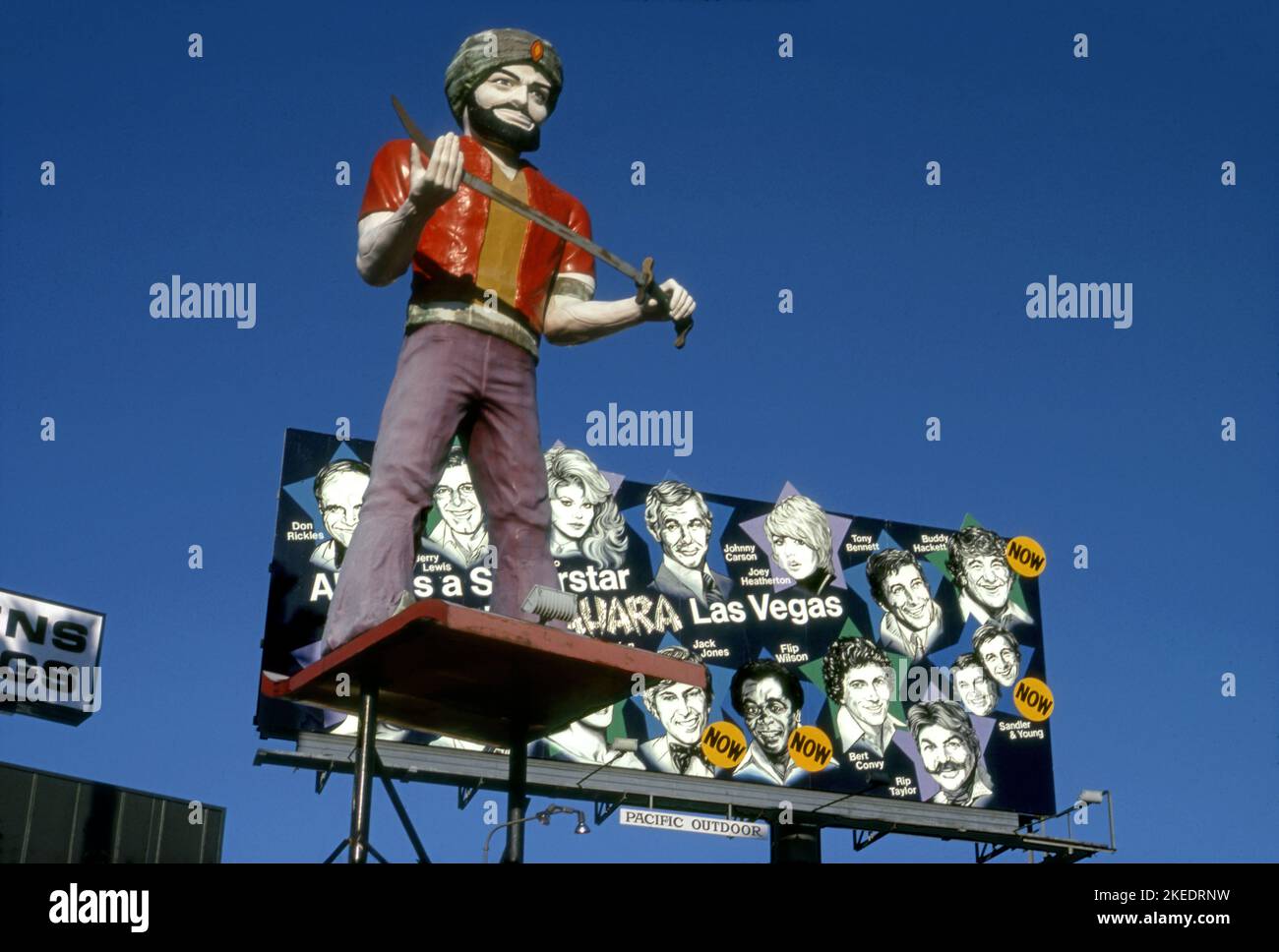 Large advertising figure for a restaurant called Ali Baba's on Sunset Boulevard near La Brea in Hollywood, CA. Stock Photo