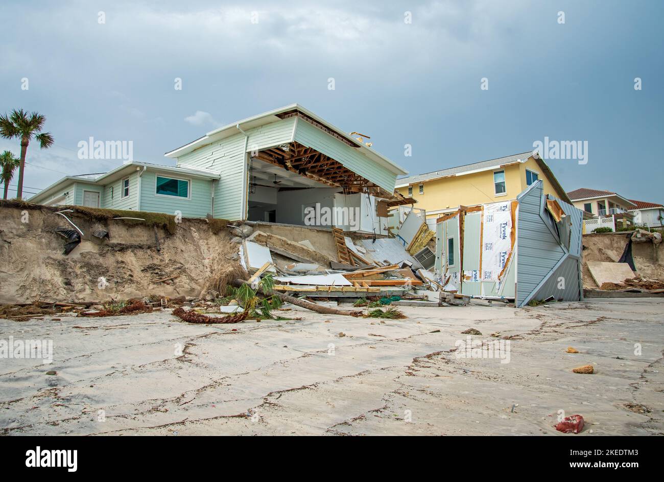 WilburByTheSea, Florida November 11, 2022 Destruction from beach