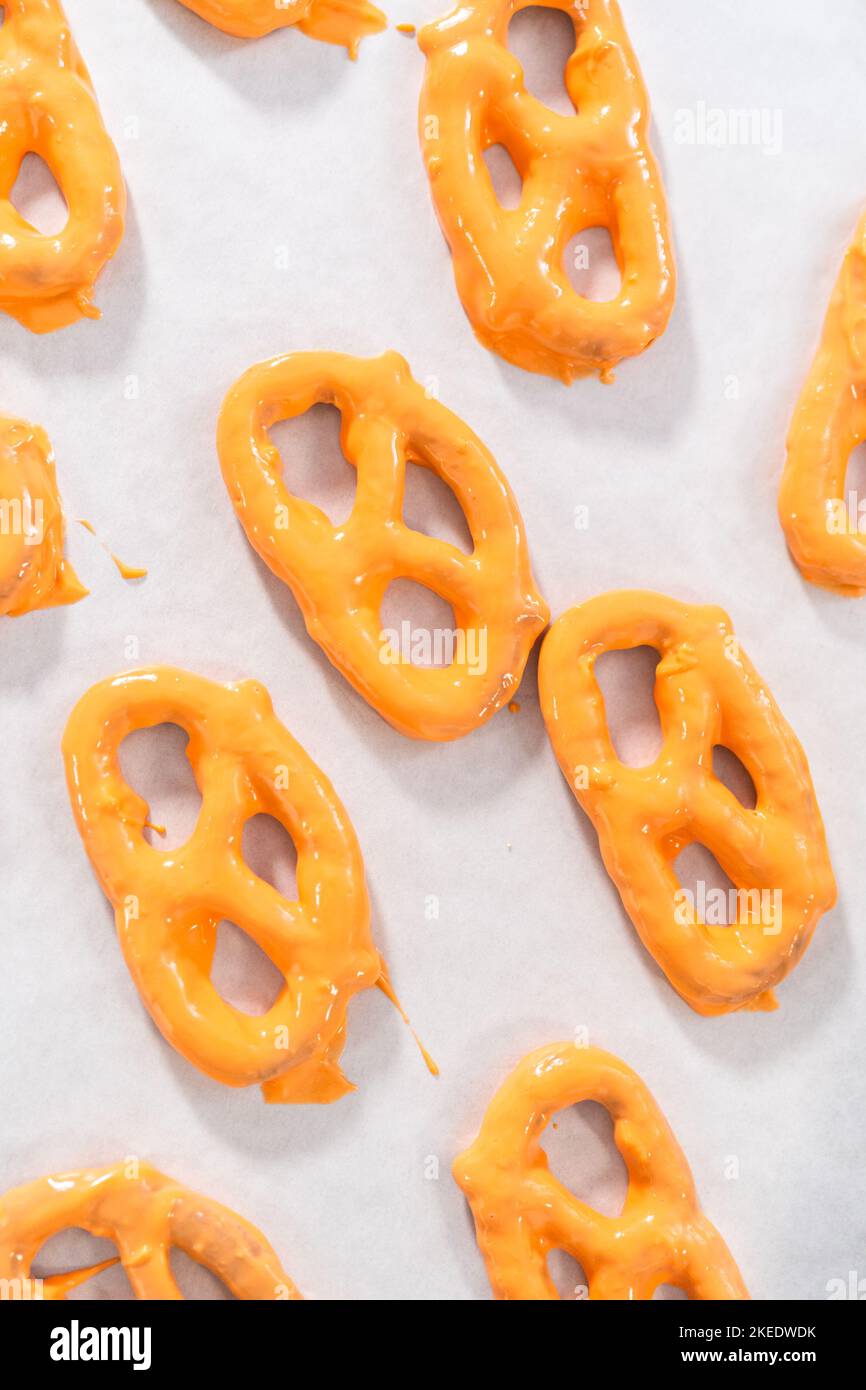 Gourmet Chocolate Covered Pretzel Twist Stock Photo Alamy