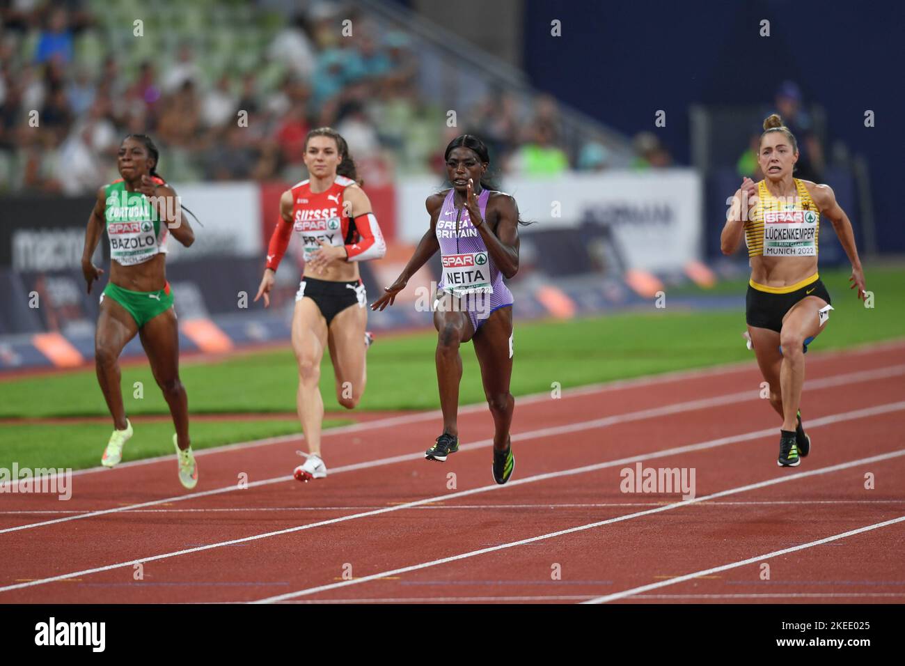 Daryll Neita, Gina Luckenkemper, Geraldine Frey, Lorene Bazolo. 100m