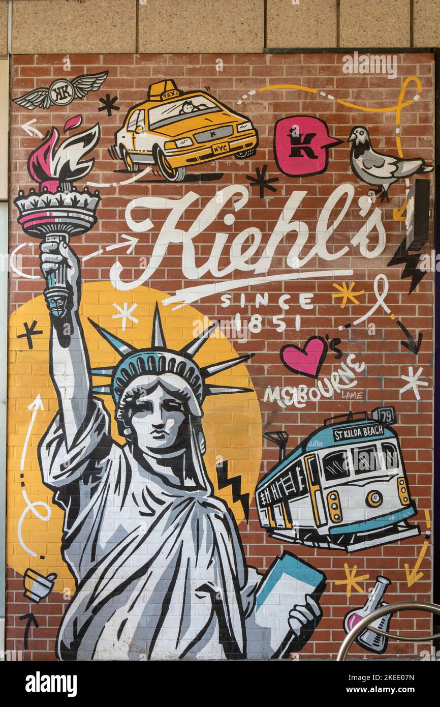 Statue of Liberty Street Art, Melbourne, Victoria, Australia Stock Photo