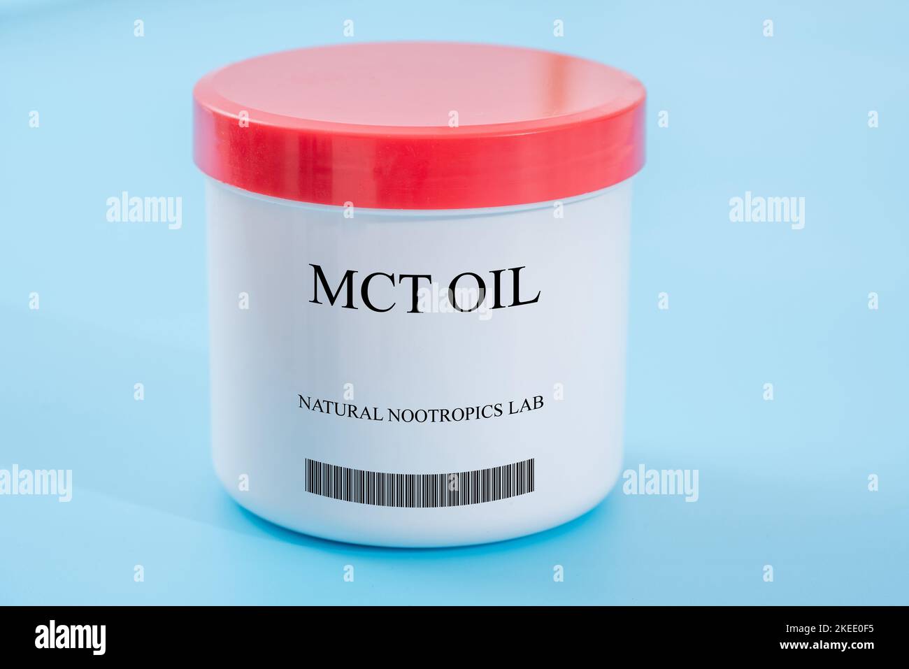 MCT Oil It is a nootropic drug that stimulates the functioning of the brain. Brain booster Stock Photo