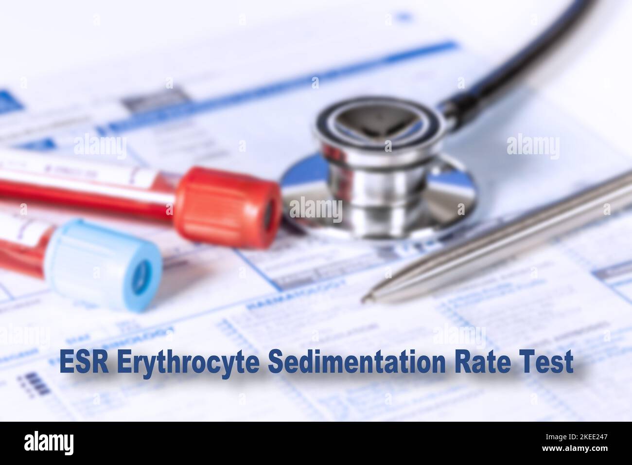 Erythrocyte sedimentation rate test, conceptual image Stock Photo