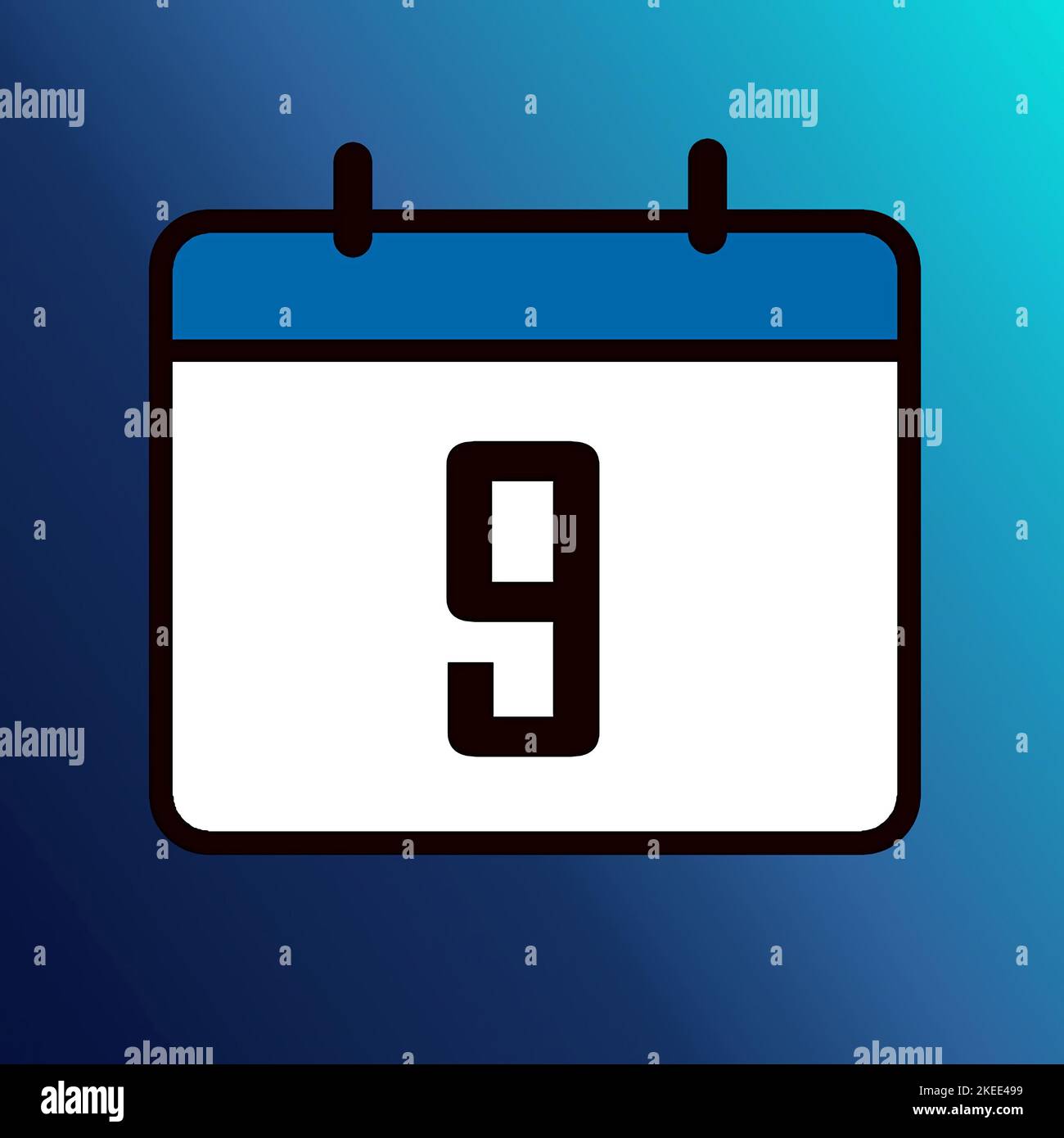 Calendar 9 nine September Stock Photo Alamy