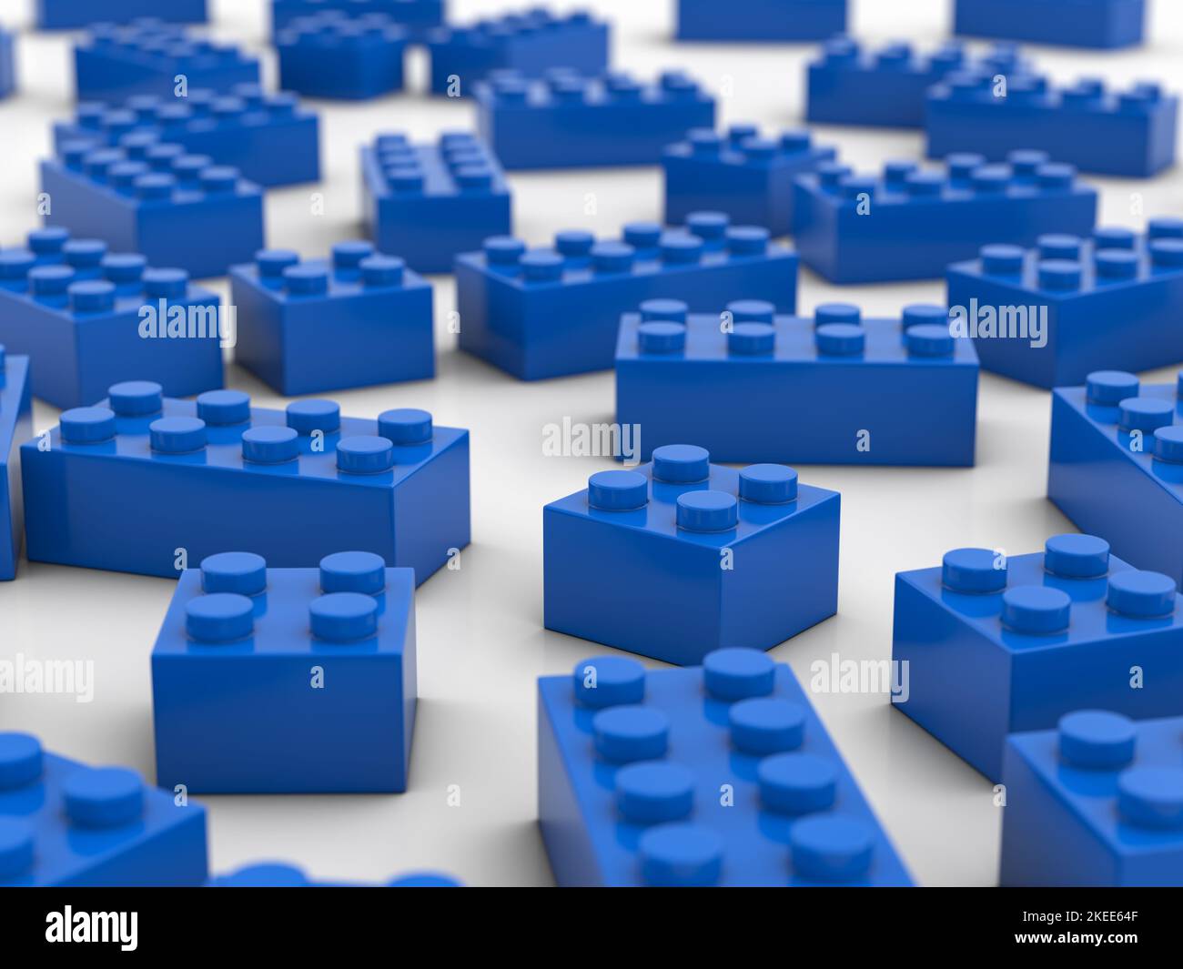 Toy blocks on a white background. 3d illustration Stock Photo - Alamy