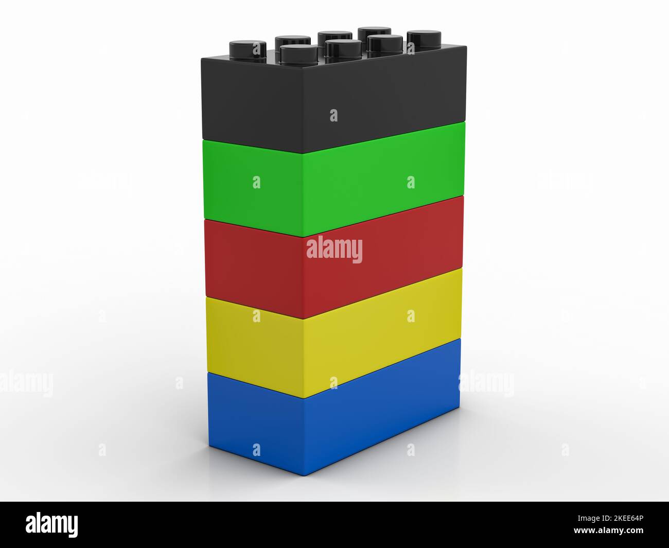 Toy blocks on a white background. 3d illustration Stock Photo - Alamy