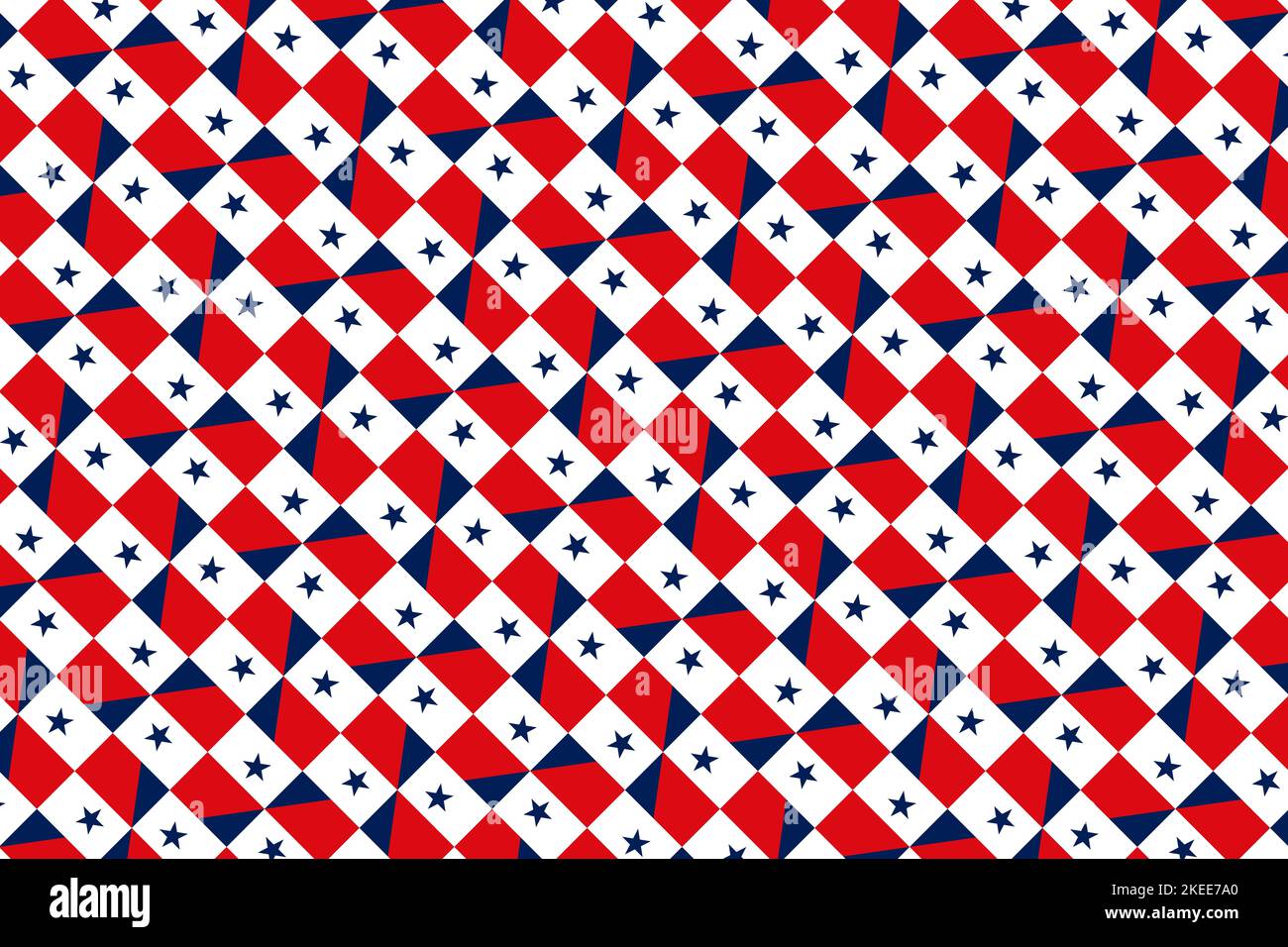 Geometric pattern in the colors of the national flag of Panama. The ...