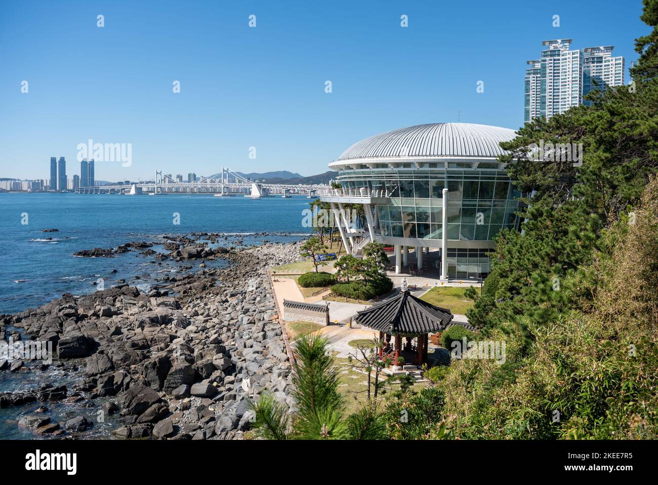 Nurimaru APEC House in Busan South Korea where APEC Summit was held in 2005 on 19 October 2022 Stock Photo