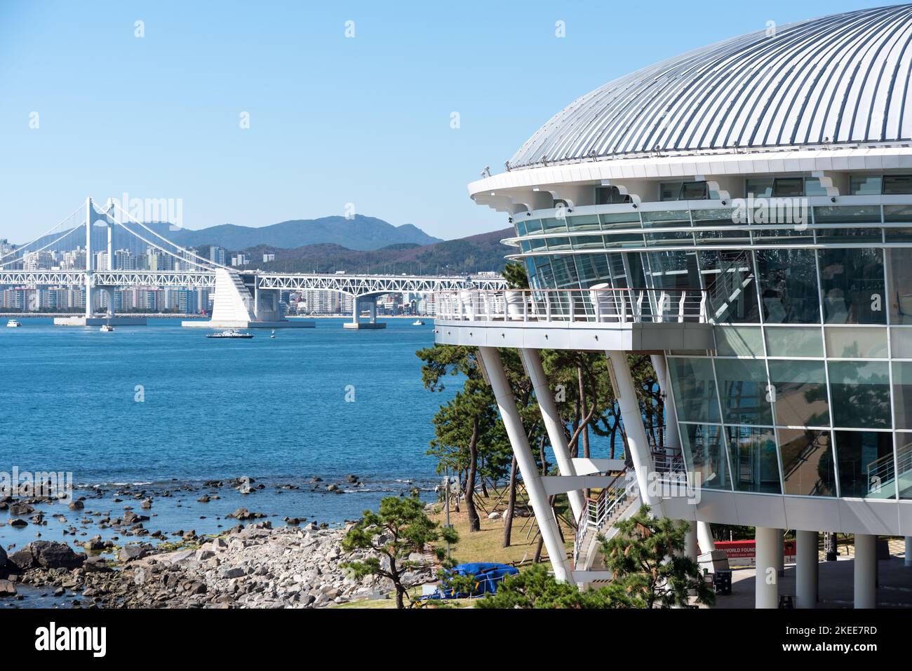 Nurimaru APEC House in Busan South Korea where APEC Summit was held in 2005 on 19 October 2022 Stock Photo