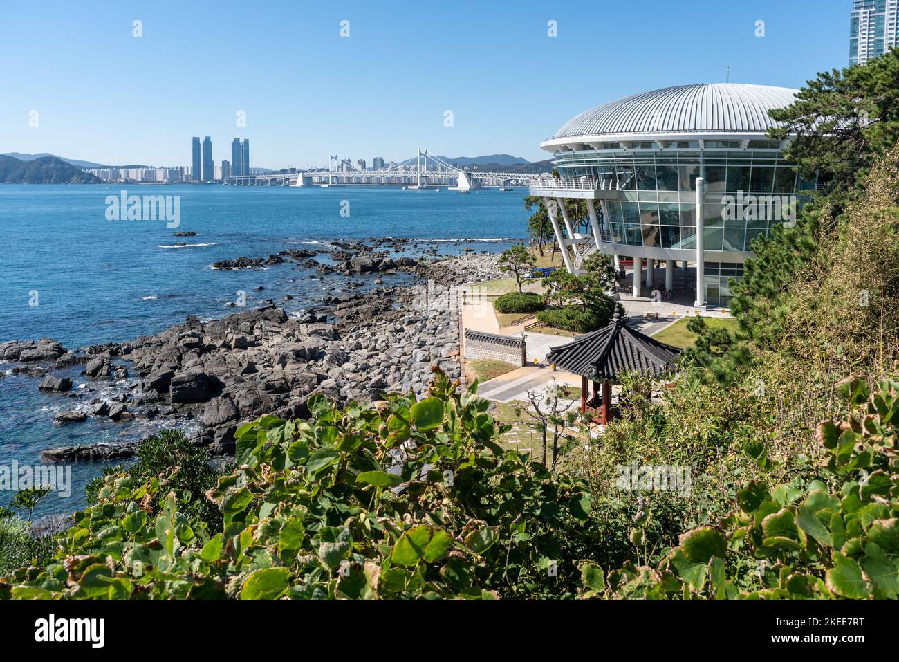 Nurimaru APEC House in Busan South Korea where APEC Summit was held in 2005 on 19 October 2022 Stock Photo