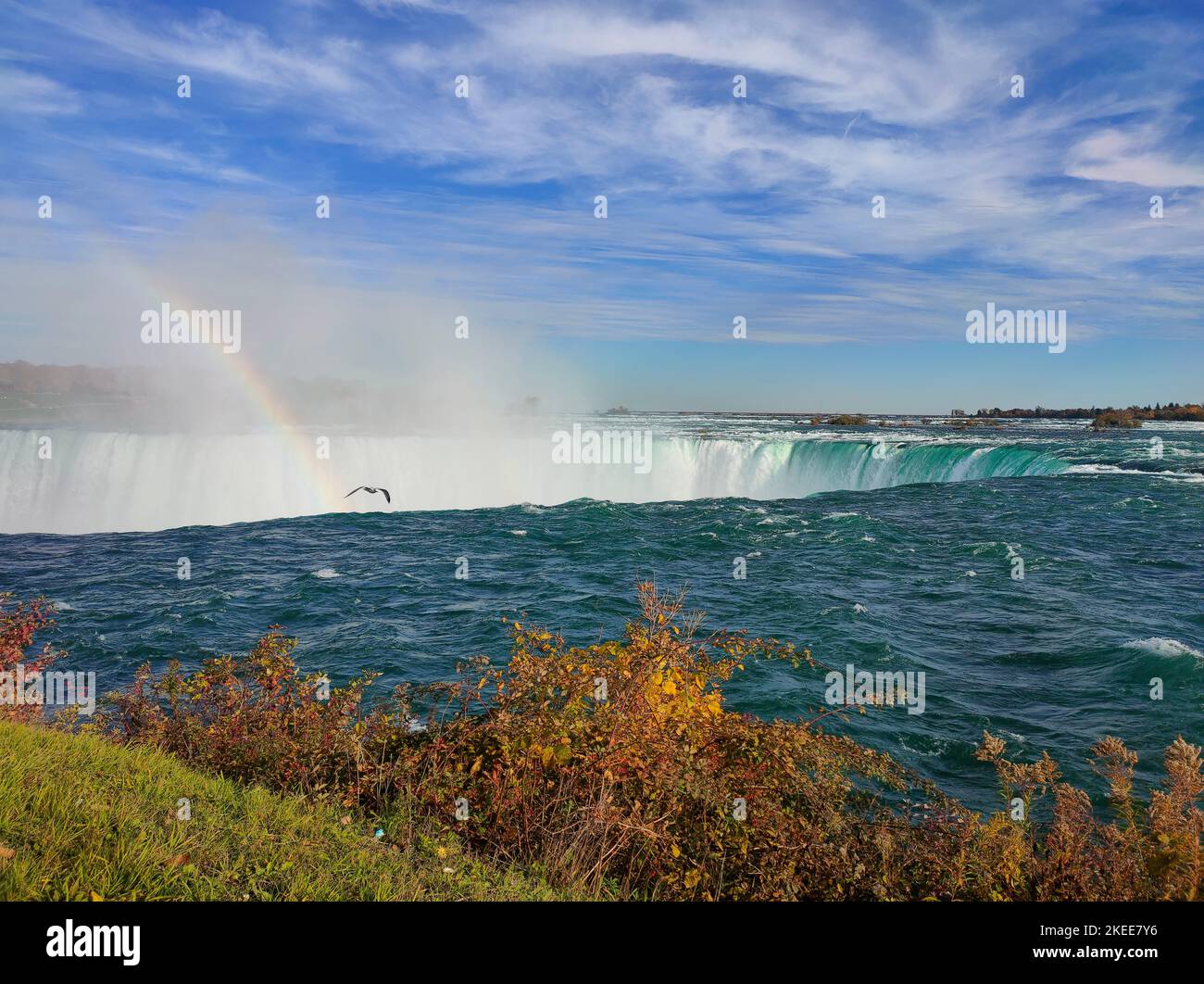A mesmerizing view of the world-famous Niagara Falls on the US and ...