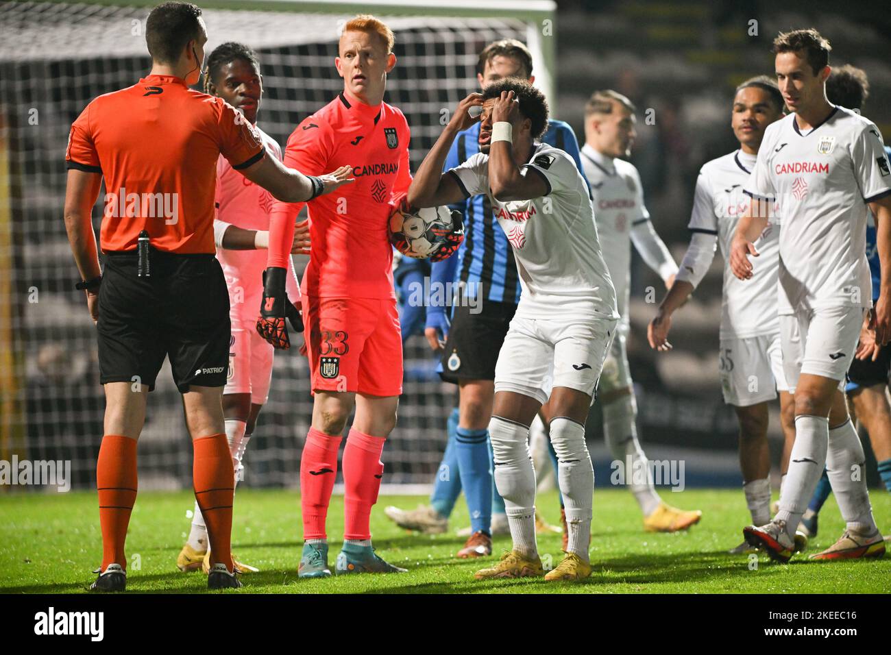 Ilay Camara (57) of RSC Anderlecht pictured during a soccer game between  KMSK Deinze and RSC