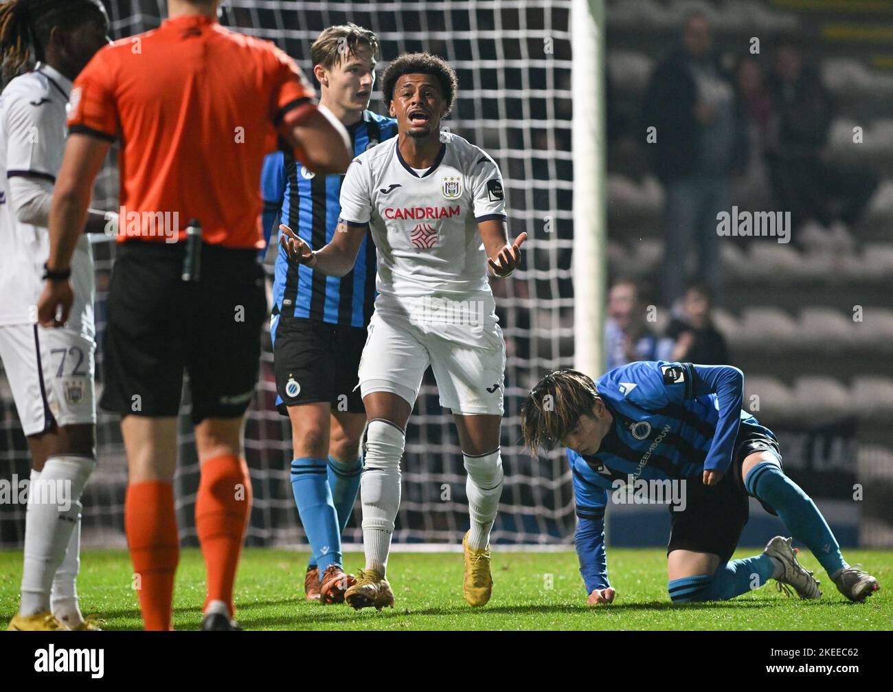 Ilay Camara (57) of RSC Anderlecht pictured during a soccer game between  KMSK Deinze and RSC Anderlecht Futures youth team during the 22 nd matchday  in the Challenger Pro League for the