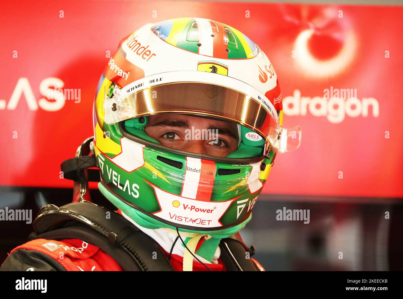 Interlagos, Brasilien. 11th Nov, 2022. 11/11/2022, Autodromo Jose Carlos Pace, Interlagos, FORMULA 1 HEINEKEN GRANDE PREMIO DO BRASIL 2022, in the picture Charles Leclerc (MCO), Scuderia Ferrari Credit: dpa/Alamy Live News Stock Photo