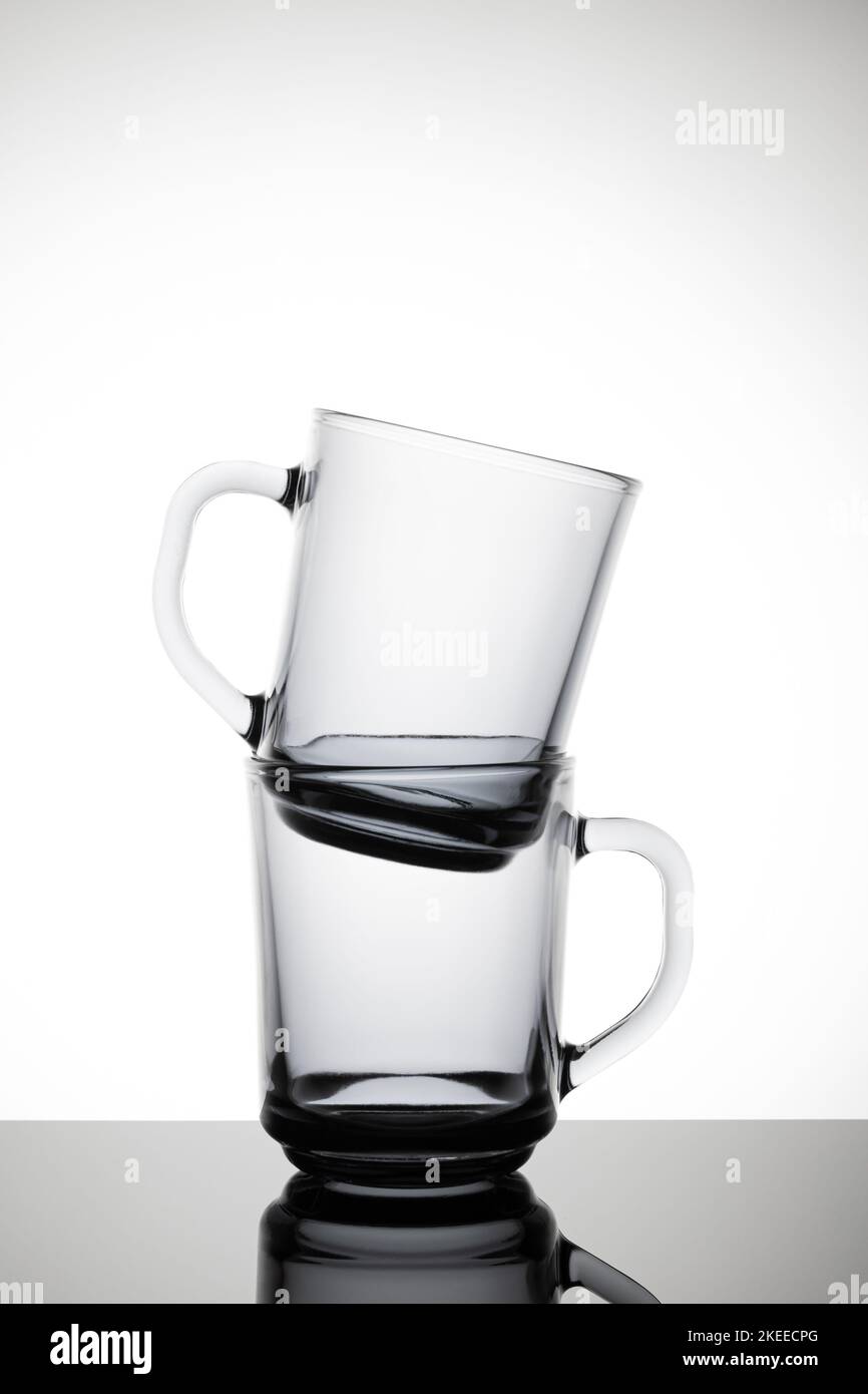Empty coffee glass Stock Photo