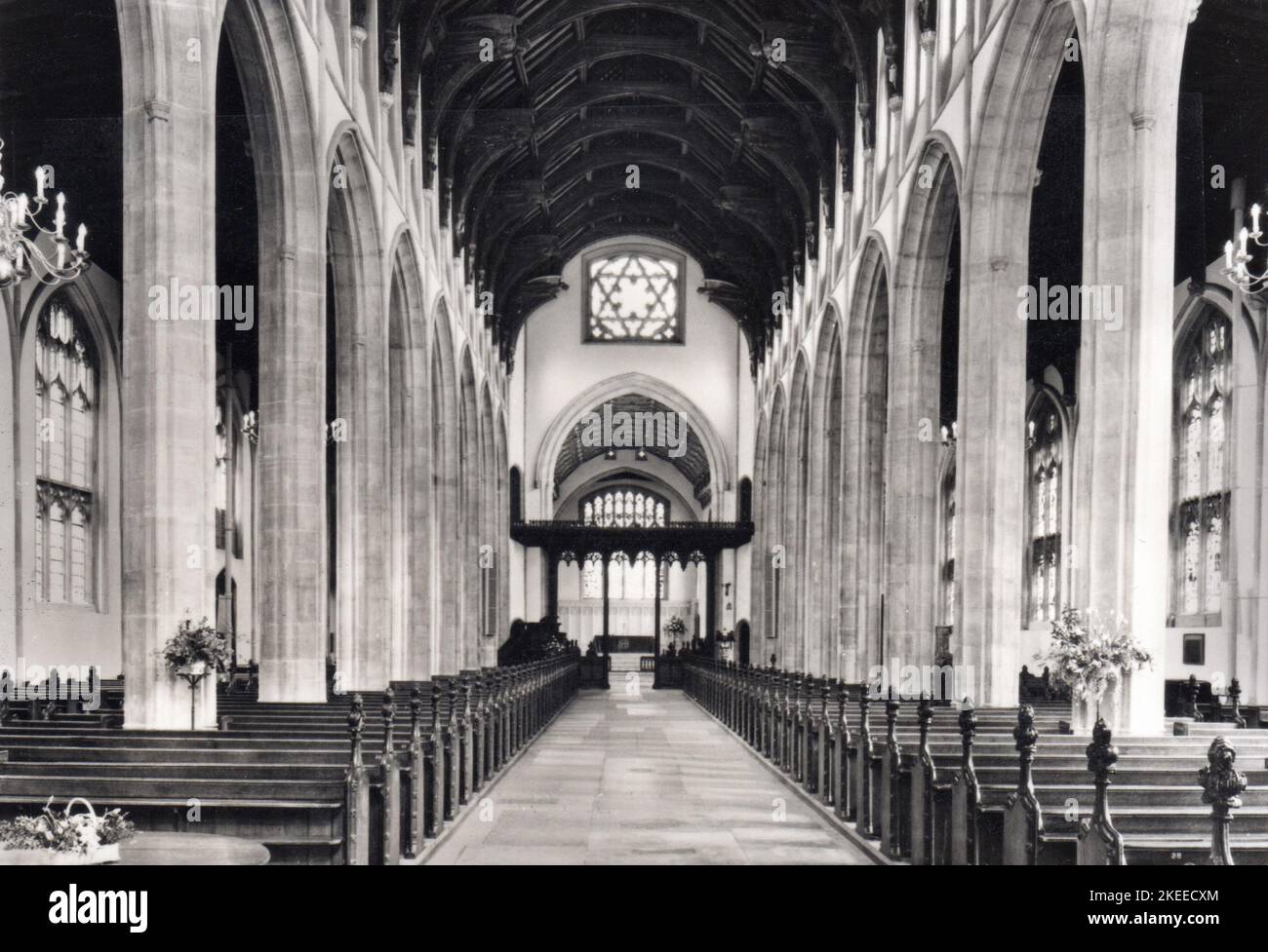 Interior of St Mary's Church, Bury St Edmunds, Suffolk, England, circa