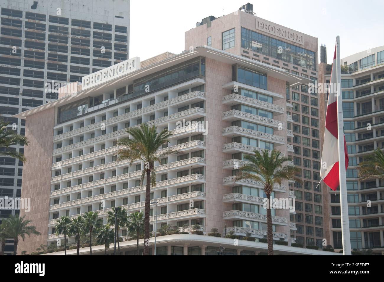 Phoenicia Hotel,  Marina, Beirut, Lebanon, Middle East.  The Phoenician Empire extended along this coast some centuries ago. Stock Photo