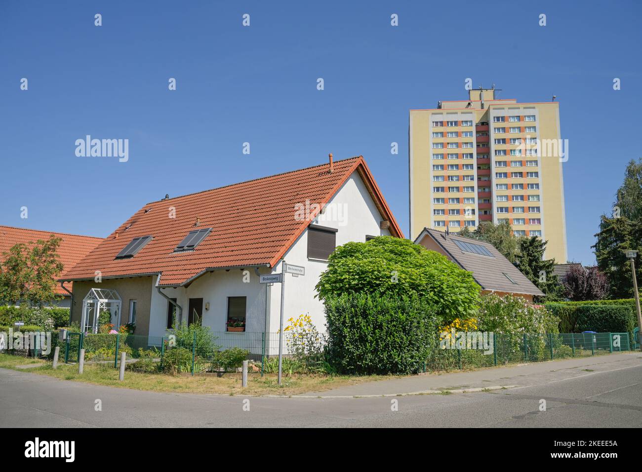 Einfamilienhaus, Boskoopweg, Hellersdorf, Marzahn-Hellersdorf, Berlin, Deutschland Stock Photo