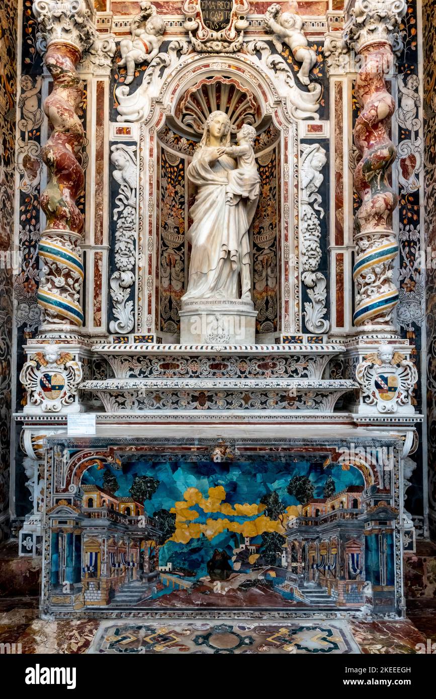 The Interior Of The Church of The Immaculate Conception (Chiesa dell'Immacolata Concezione), Palermo, Sicily, Italy. Stock Photo