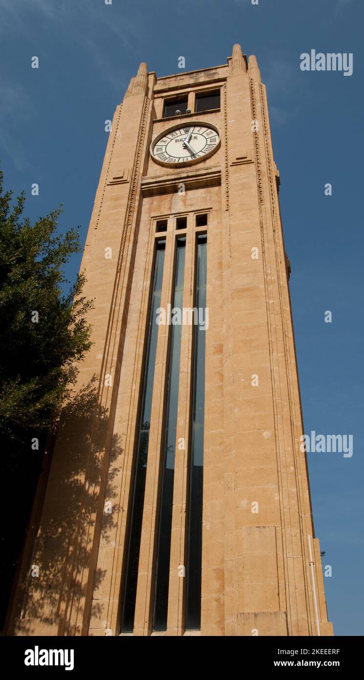 Clock Tower, Place d'Etoile (Nejmeh Square), Beirut, Lebanon, Middle East Stock Photo Alamy