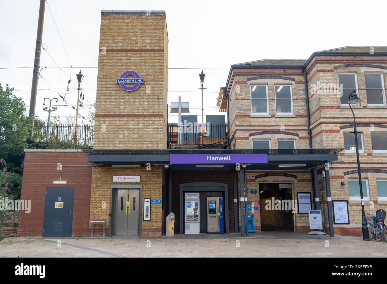 London November 2022 Hanwell Station, a mainline station in Ealing