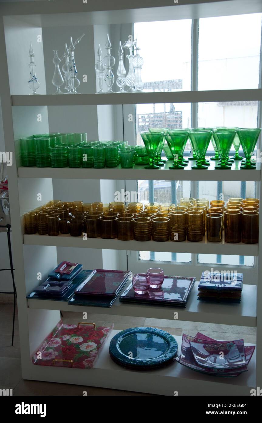 Lebanese Handicrafts, Beirut, Lebanon, Middle East. Decorated glass