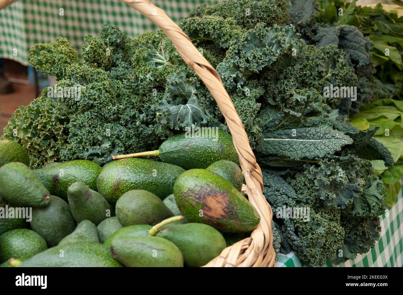 Kale and avocados, Vegetable stall, Saturday Souk, Beirut, Lebanon