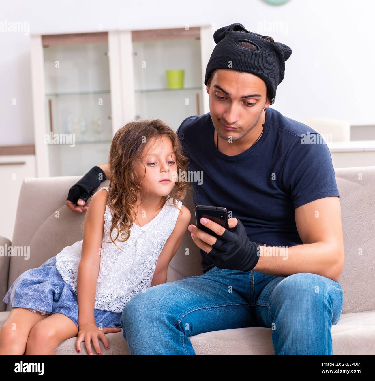 The child trafficking and abuse concept with small girl Stock Photo Alamy