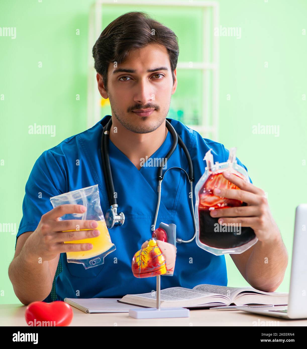 The doctor doing blood analysis in the lab Stock Photo Alamy