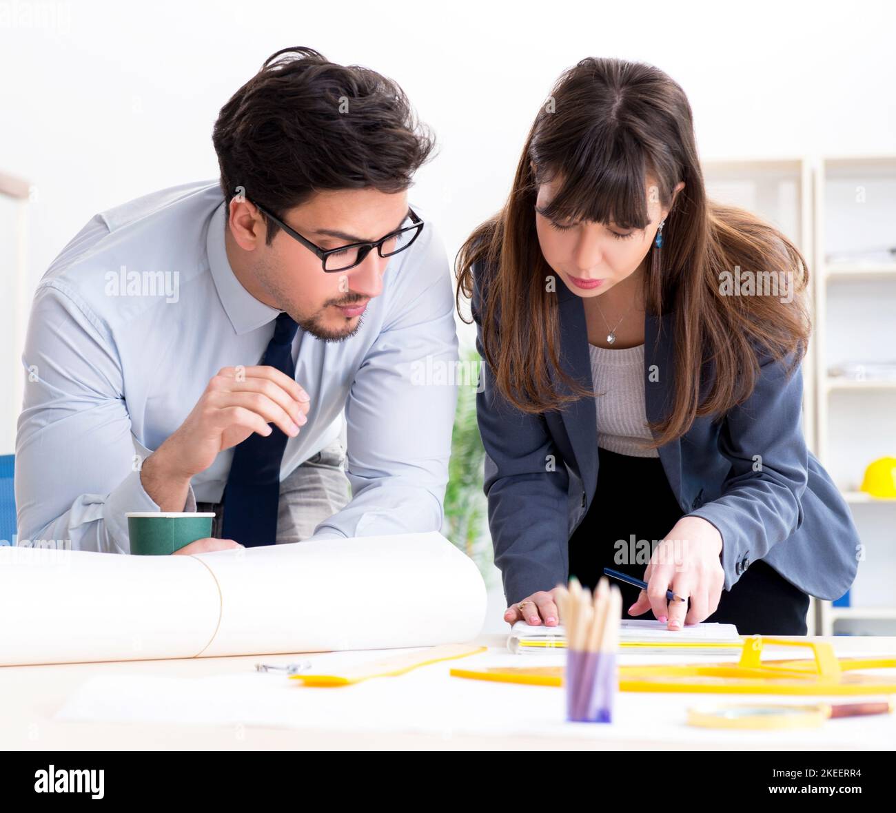 The engineers working on new project Stock Photo - Alamy
