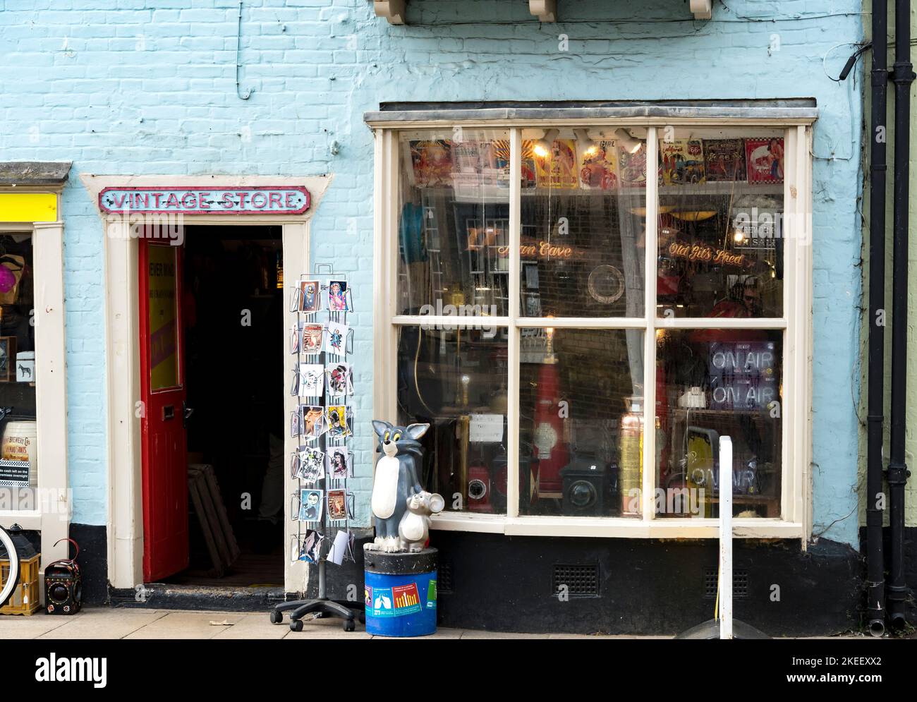 Vintage Store clothing curio shop High Street Southwold suffolk 2022 Stock Photo