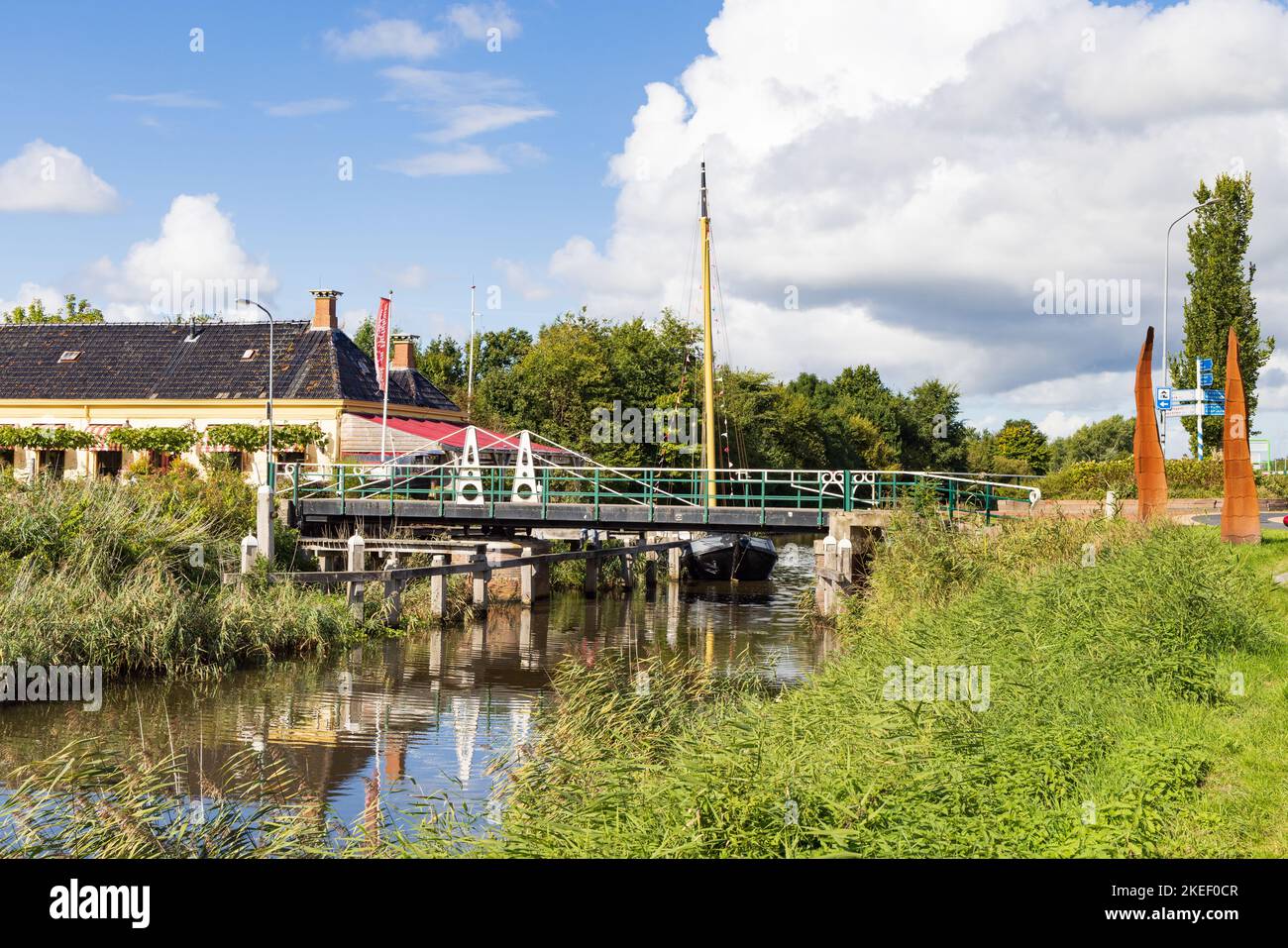Briltil, The Netherlands - September 25, 2022: Scenic view of small village Briltil, municipality Westerkwartier in Groningen province in the Netherla Stock Photo
